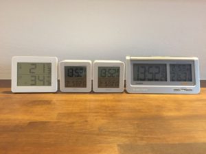 温度計と湿度計のばらつきを調べる