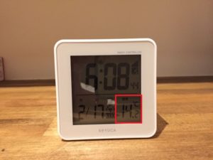 2017年2月17日の室温と外気温