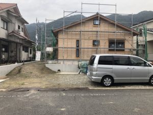 田尻町の建築中のお家（平屋）