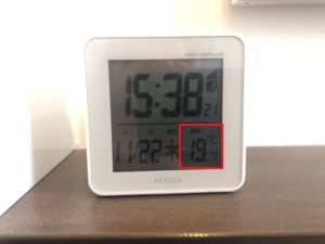 2018年11月の室温と外気温