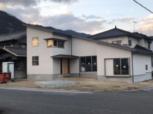 田尻町の建築中のお家４（大きな屋根）