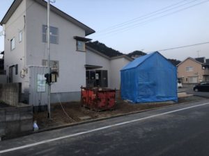 田尻町の建築中のお家５（大きな屋根）