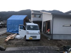 田尻町の建築中のお家５（大きな屋根）